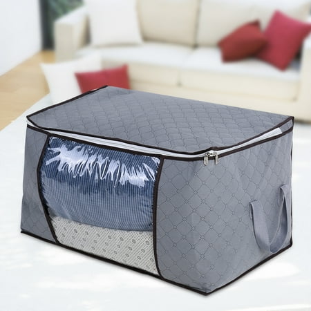 - Bamboo Carbon Fibre Storage Bag with Zipper, Large, Durable, Foldable, for Clothes / Quil, Durable,Storage Bag