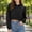 Black, variant on Shirts for Girls Solid Zip Short Hooded Sweatshirt with Pockets Long Sleeve Sport Outer Wear