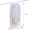 thumbnail image 2 of Funda para ropa para colgar ropa, transpirable en armario, 43.31 pulgadas, transparente, para guardar ropa, protectores de almacenamiento, bolsa para colgar a prueba de polvo con cremallera completa, cinta mágica para traje y vestido Ormromra FLD-1914, 2 of 6