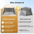 thumbnail image 2 of RELOIVE Camping Screen Tent with Sky Canopy,11x11ft Portable Screen Canopy 8-10 Person & Instant UV Resistant Sun Shelter,Easy to Set Up & Waterproof,Suitable for Family Camping Trip,Backyard,Picnic, 2 of 12
