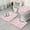 Pink Christmas Tree, variant on Red and Black Christmas Love Pattern Bathroom Rugs Sets 3 Piece,Toilet Cover Set,Absorbent Non Slip Bathroom Mats Sets with U-Shaped Contour Rug Toilet Rug Set