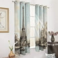 thumbnail image 2 of Blackout Curtains for Bedroom Eiffel Tower Full Room Darkening Grommet Curtains for Living Room,Thermal Insulated Ombre Drapes, 2 of 7