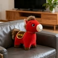 thumbnail image 5 of 2026 Lunar New Year Red Horse Stuffed Animal, 9.8 Inch Cute Year of the Horse Mascot Plushie, Cotton Zodiac Ornament Doll for Living Room Sofa Decoration, Spring Festival Souvenir, 5 of 6