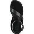 thumbnail image 4 of Naturalizer Womens Birch Strappy Flat Sandal Black Leather 7M, 4 of 5