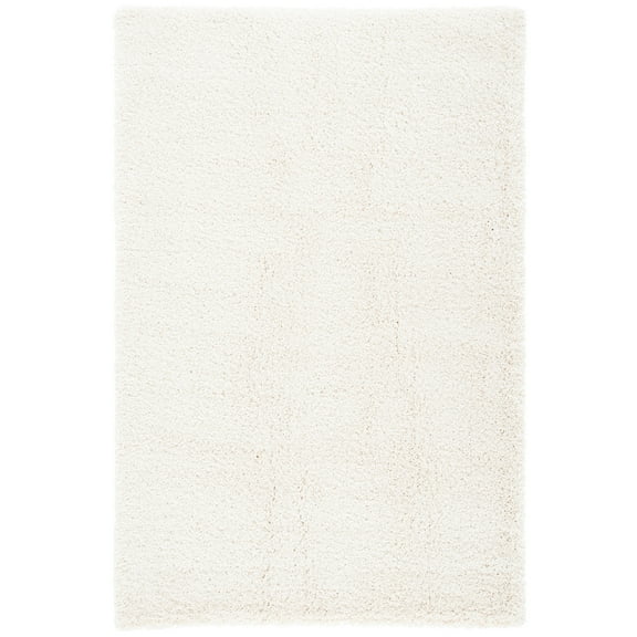SAFAVIEH Milan Harlow Solid Plush Shag Area Rug, Ivory, 10' x 14'