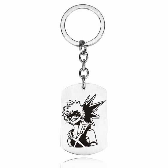 Anime Accessories My Hero Academia Keychain Stainless Steel Key Ring Pendant