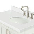 thumbnail image 4 of Ariel Stafford 37 Inch Single Right Offset Oval Sink Vanity With White Quartz Countertop W/1.5" Edge In White, 4 of 11