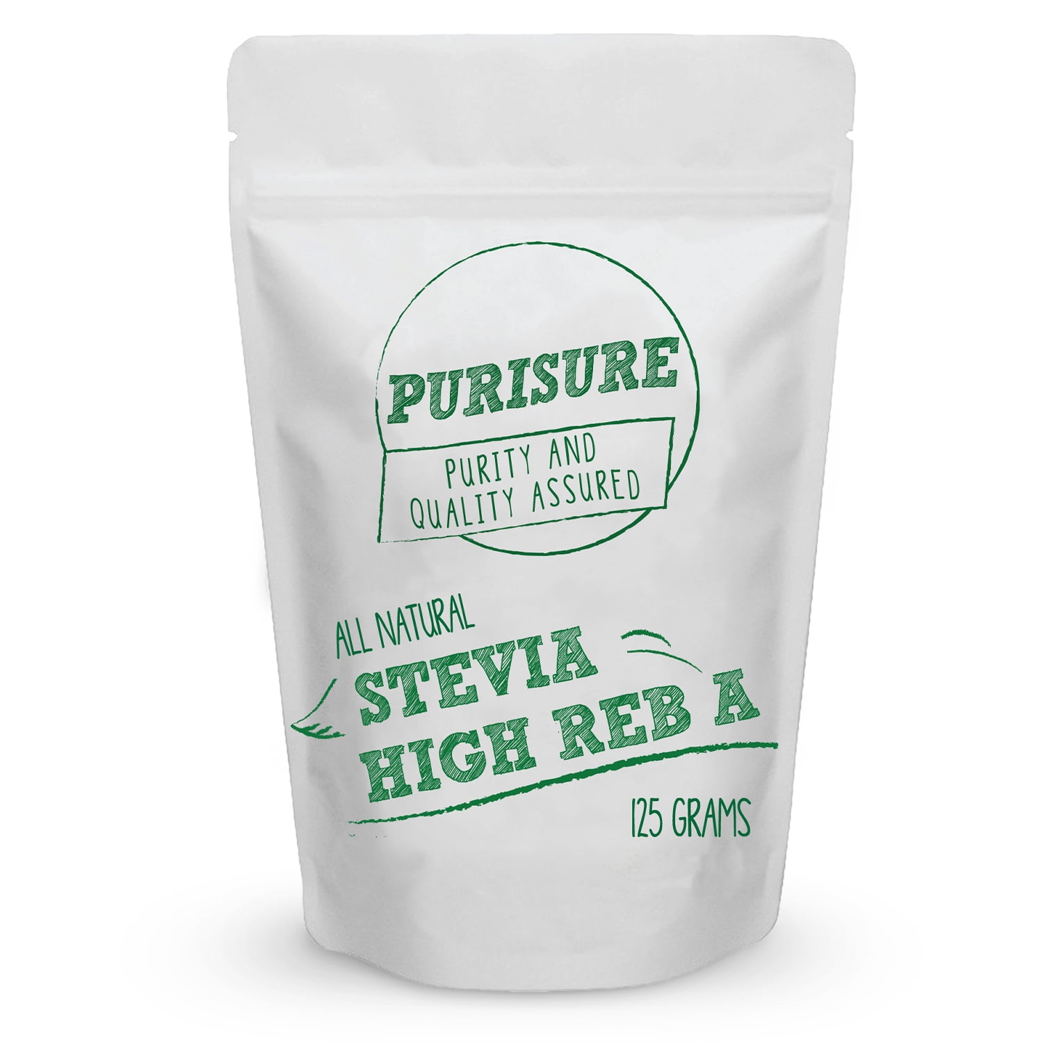 Purisure Stevia High Reb A Powder 125g, Premium HighEnd Stevia Extract