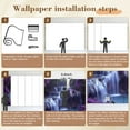 thumbnail image 5 of Peel and Stick Wallpaper Wall Murals Thai Forest Waterfall Purple Trees Landscape 69"H x 96"W Removable Wall Paper Self-Adhesive Wall Decor for Bedroom Living Room Nursery, 5 of 7