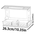 thumbnail image 3 of Bird Feeder With Clear Windy Window Bird Feeder With 3 Compartments For And Water Outdoor Garden 1pc, 3 of 8