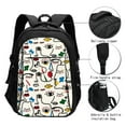 thumbnail image 3 of Balery Aabstract Eyes Mochila con carga USB para hombre y mujer - Mochila impermeable y antirrobo para laptop con puerto USB para viajes, trabajo, 3 of 7