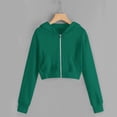 thumbnail image 5 of EnJoCho Girls Zip Sweatshirt Kids Soli𝖽 Classic Hoodies Soft Sweatshirt For Boys And Girls Cropped Zip Up Hoodie Kids Casual Long Sleeve Hooded Jacket Pocket 8 To 16 Years, 5 of 5