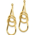 thumbnail image 2 of 14K Yellow Gold Polished Fancy Teardrop Earring Jackets (39 X 11) Made In United States y822j, 2 of 5