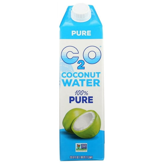 C2O Pure Coconut Water, 33.8 fl oz (Pack of 4)
