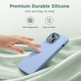 thumbnail image 4 of Designed for iPhone 15 Case,Silicone Ultra Slim Shockproof Protective Phone Case with [Soft Anti-Scratch Microfiber Lining], 6.1 inch, Light Blue, 4 of 11