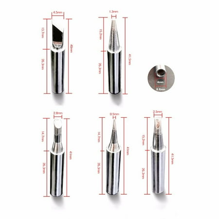 

GLFILL 5Pcs/Lot Set 900M-T Soldering Tip Solder Iron Welding Tips Soldering Tools