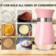 thumbnail image 4 of Mejor juego de botellas de vidrio recargables para especias con tapas y estante de acero inoxidable para cocina, camping y autocaravana, 4 of 6