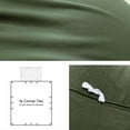 thumbnail image 5 of Cooling Cover for Weighted Blankets 100% Washed Cotton Linen Feel Super Soft Comfortable Chic Breathable Blanket Cover (Olive Green, 60"x80"), 5 of 12