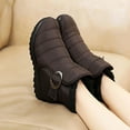 thumbnail image 2 of jsaierl Women's Snow Booties Keep Warm Plush Low Heels Ankle Boots Fashion Slip-on Shoes, 2 of 5