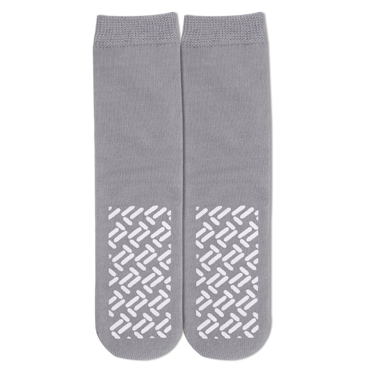 2Pairs Yoga Socks with Grips Non Slip Grip Crew Socks for Pilates