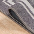 thumbnail image 2 of Beverly Rug Indoor Bordered Area Rugs, Non Slip Rubber Backing Modern Living Room Runner Rug, Gray, 2x7, 2 of 9