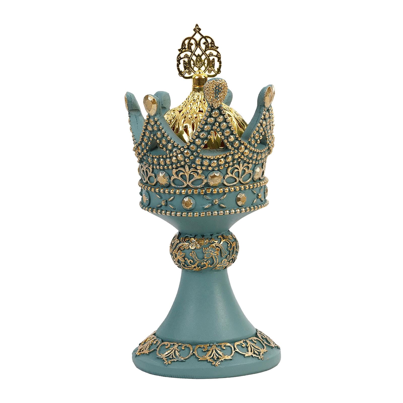 WLPZXP Incense Holder for Cones with Cover Antique Gift Fashion Tabletop Decoration for blue