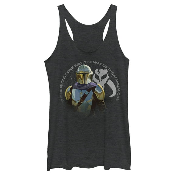 Women's Star Wars: The Mandalorian Mandalore Way Racerback Tank Top Black Heather Large