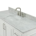 thumbnail image 5 of Ariel Stafford 55 Inch Single Oval Sink Vanity With Carrara White Marble Countertop W/0.75" Edge In White, 5 of 11