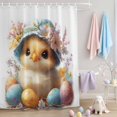 thumbnail image 4 of Shower Curtain for Bathroom Watercolor Chicken Easter Egg Flower Waterproof Bath Curtains Shower Curtains with Hooks,Cartoon Spring Bathroom Curtain Privacy Drapes for Bathtubs Toilet 36x72in, 4 of 7