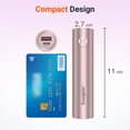 thumbnail image 2 of EnergyQC 5000mAh Portable Power Bank,External Backup Battery High-Speed Charging Technology Phone Charger for iPhone,Samsung (Rose gold), 2 of 11