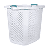 Home Logic 2.5 Bushel XL Lamper Plastic Laundry Basket, White