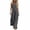 #0493-Dark Gray, variant on Pouno Women's Linen Jumpsuits Sleeveless Halter Neck Button Front Jumpsuits Beach Vacations Lightweight Comfy Loose Wide Leg Overalls Gift