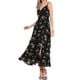 thumbnail image 4 of Vestido Maxi Elegante con Estampado Floral para Mujer, Nudo Frontal, Escote Corazón, Abertura, Talla XS, Verde, 4 of 5