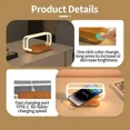 thumbnail image 4 of LED Night Light Wireless Charger Stand Table Desk Lamp Mobile Phone Holder Fast Charging Station Dock for iPhone for Samsung for Xiaomi (Wireless Charger), 4 of 6