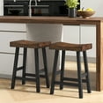 thumbnail image 5 of Gymax 24 Inch Bar Stools Set of 4 Counter Height Barstools w/ Saddle Seat, 5 of 10