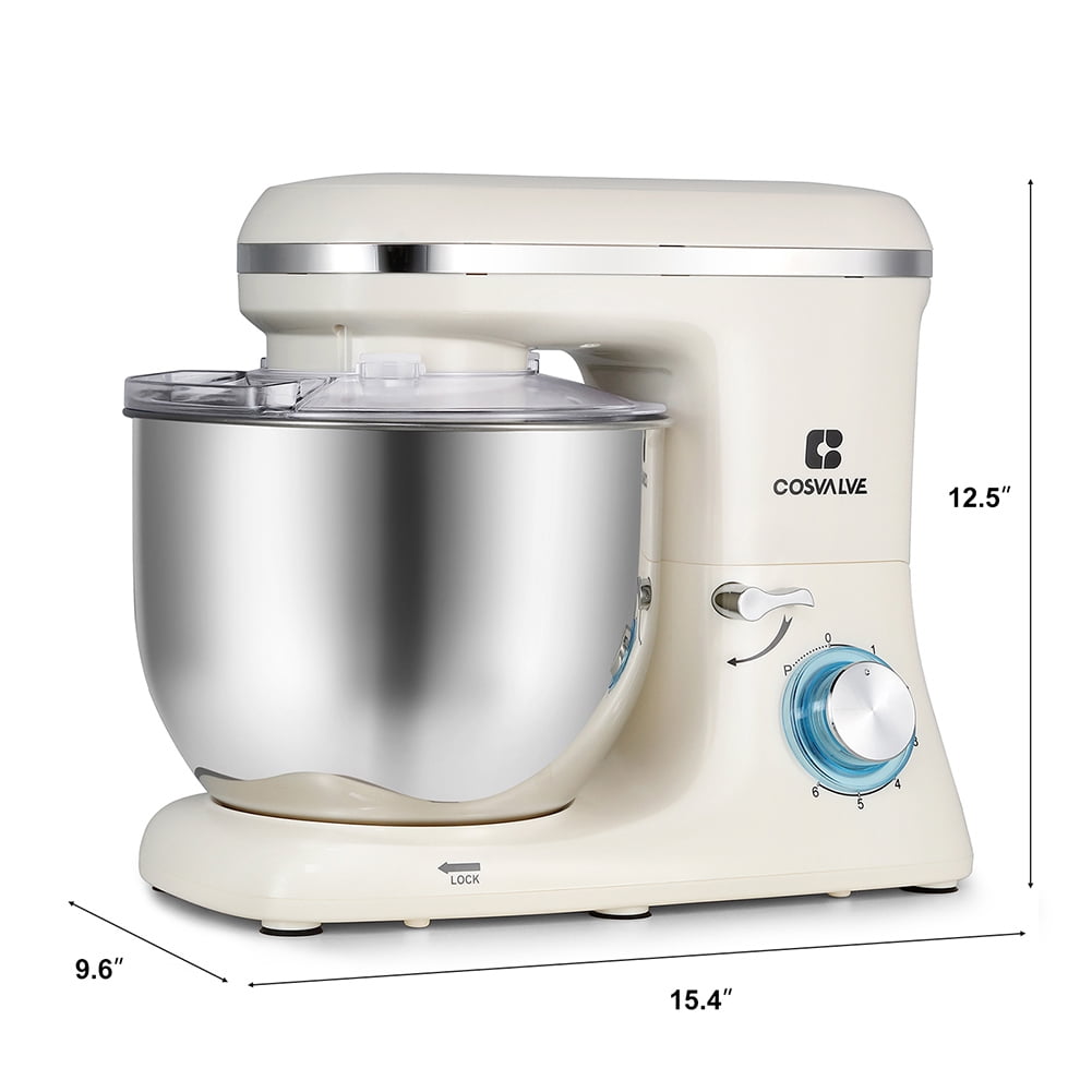 Kepooman Stand Mixer, 7.5QT Kitchen Electric Food Mixer for Baking & Cake, with Stainless Steel Bowl, Whisk, Dough Hook, Beater, White Kepooman Stand Mixer, 7.5QT Kitchen Electric Food Mixer for Baking & Cake, with Stainless Steel Bowl, Whisk, Dough Hook, Beater, White