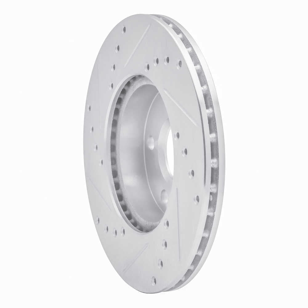 Dynamic Friction Company 631-52007R DFC Brake Rotor - Drilled And Slotted - Silver