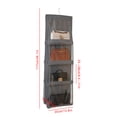 thumbnail image 4 of Organisateur de Sac à Main Suspendu Support de Rangement en Non-Tissé PVC 8 Poches Noir, 4 of 9