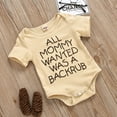 thumbnail image 3 of TUOBARR Newborn Infant Baby Boys Girls Letter Print Short Sleeve Romper Clothes Bodysuit Beige (0-12Months), 3 of 9