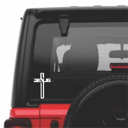 Jesus Cross Decal Vinyl Sticker Auto Car Truck Wall Laptop 3.65" x 5.5"