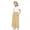 Khaki, variant on DeHolifer Toddler Girls Dresses Splicing Color Crewneck Short Sleeve Stretchy A-Line Long Dresses with Pocket,5 Years