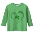 thumbnail image 3 of SNKSDGM Girls T Shirts for Girls 7-8 Girls White T Shirts Kids St. Paddy's Day Printed 3/4 Quarter Sleeve T Shirt Tops Peplum Casual 3-4 Years, 3 of 3