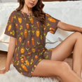 thumbnail image 6 of Womens Pajama Sets With Pocket, Funny Carrot Lounge Sets Short Sleeve Sleepwear PJ Sets for Women, 6 of 6