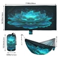 thumbnail image 2 of Hanging Hammock Portable Travel Camping For Outdooor Beach Camping Hiking Fluorescent Cyan, 2 of 8