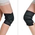 thumbnail image 4 of 2 Pcs Long Elastic Knee Wrap Compression Bandage Brace Leg Support Plantar Fasciitis Stabilizer Ligaments Joint Pain Squat Running Sport Exercise Blac, 4 of 5