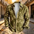 thumbnail image 5 of Fsmtpdam Mens Hawaiian Shirt Floral Button Down Collared Casual Long Sleeve Printed Boho Tops Vintage Relaxed Fit Lightweight Summer Beach Vacation Shirts, 5 of 5
