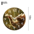 thumbnail image 2 of 10 Inch Wall Clock Battery Operated Silent Clock Decorative for Office, Kitchen, Outdoor, Living RoomPretty Red Cat Kitten Butterfly on Spring Nature Field Lovely, 2 of 4