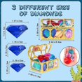 thumbnail image 2 of 10 diamantes grandes de colores engastados con caja de tesoros pirata Juego de juguetes de buceo con gemas para natación de verano Regalos QBO, 2 of 5