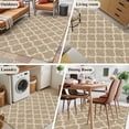 thumbnail image 6 of Khaki Plaid 4x6 Rug for Dining Table for 4 People Under Table, Retro Country Moroccan National Geometrical Plaid ashable Non Slip Rectangle Area Rug, 6 of 9