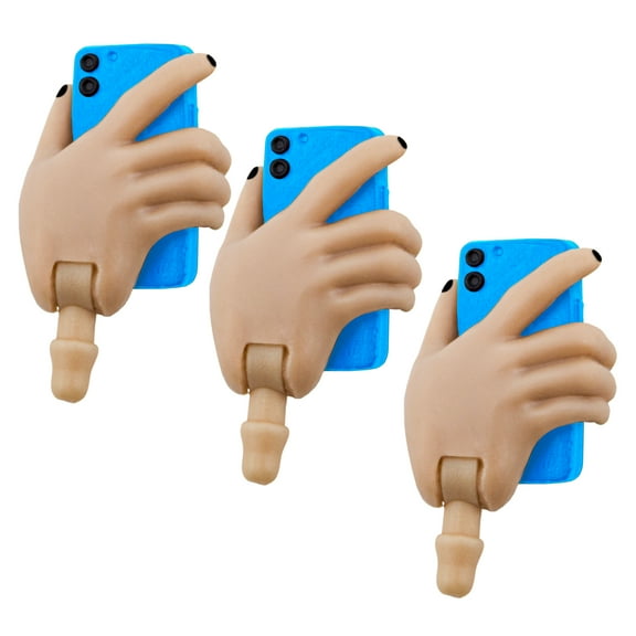 Cell Phone Accessory Hand for Figures Toy Company Ultimate 6 Inch Female Figures [White Skin Blue Phone] (Set of Three)
